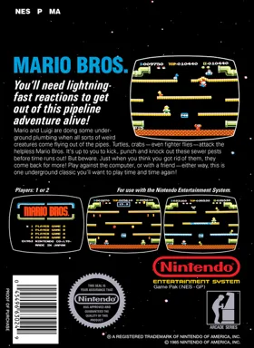 Mario Bros. (World) (GameCube Edition) box cover back